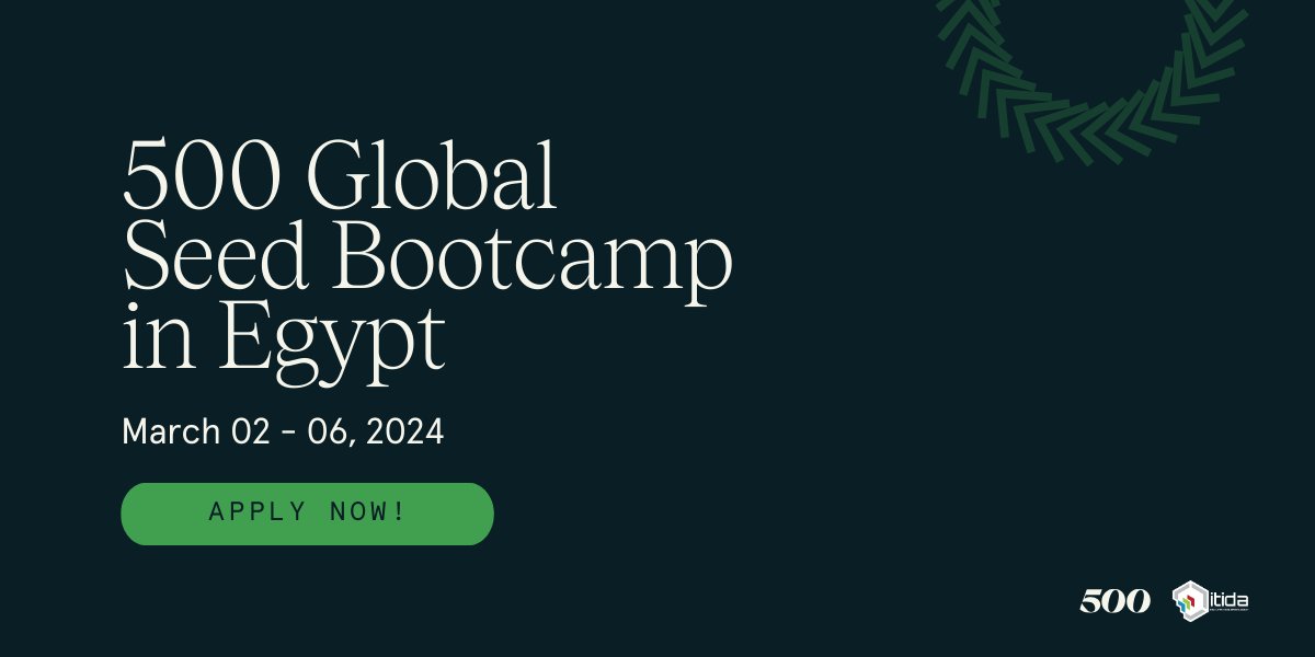 We’re excited to share the four global mentors who will join the 500 Global Seed Bootcamp in Egypt. Get a glimpse of our carefully selected mentors who will support our Batch 3 Pre-Seed/Seed startups! Apply now bit.ly/3NNwe0d