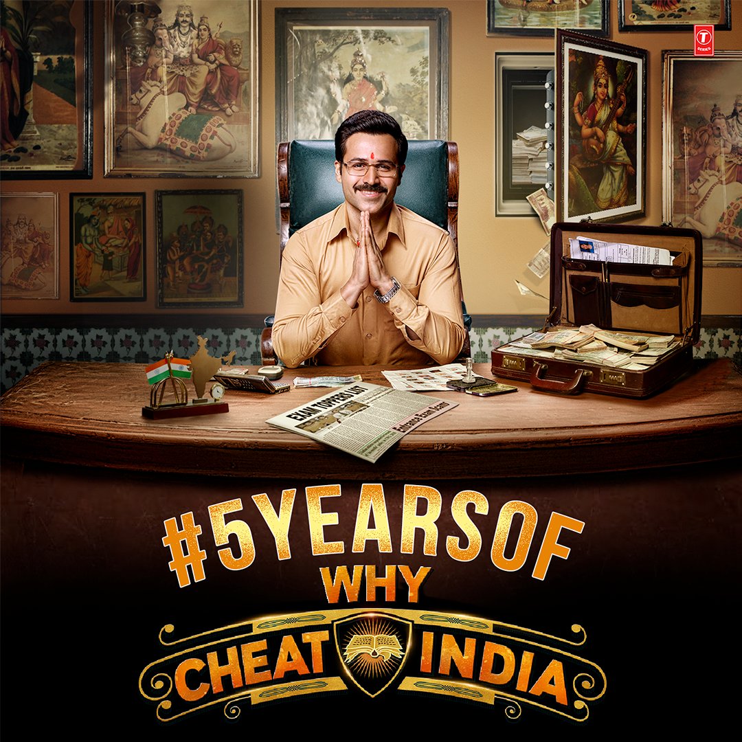 TSeries's tweet photo. 5 years ago, 'Why Cheat India' brought to light the darker side of education. A movie that still echoes in our minds.
#5YearsofWhyCheatIndia #TSeries https://t.co/fb1vg59eJZ