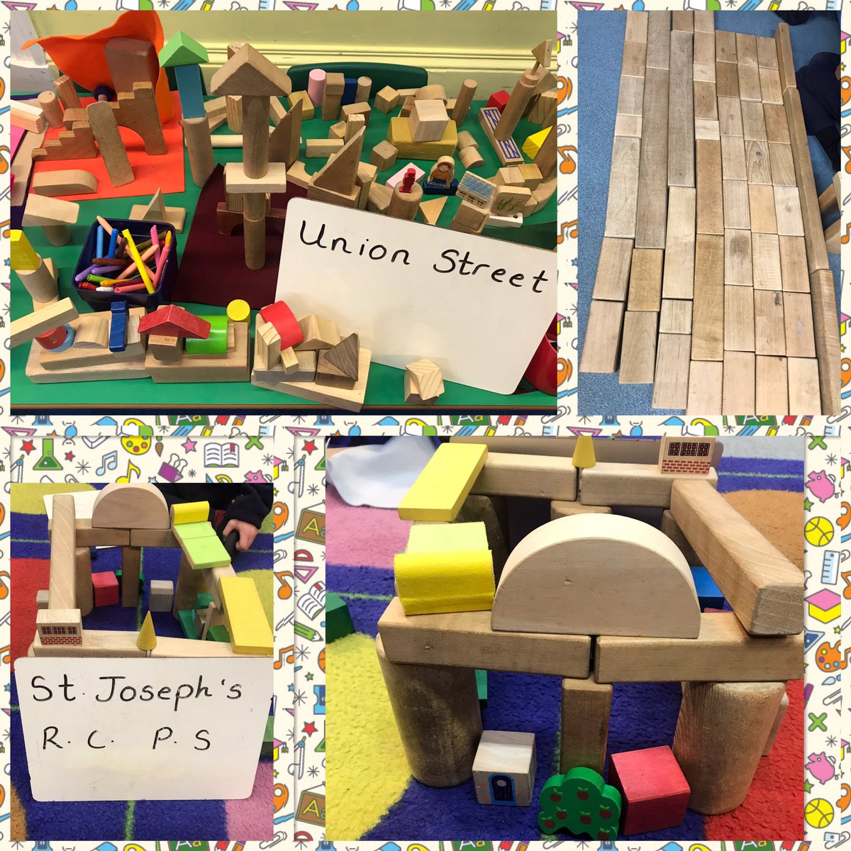 Our little P1 engineers <a href="/stjosephsabn/">stjosephsprimary</a> have been building Aberdeen with blocks &amp; lots of material. Learning about our local area, our community &amp; people who help us. Lots of fun recognising city landmarks too. Floor books to record pupils voice &amp; fab ideas 💭