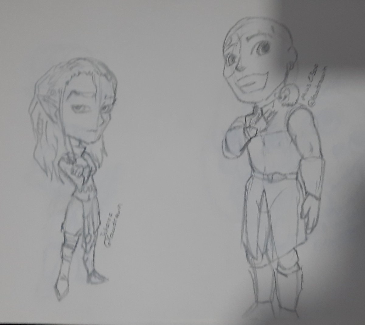 laudrawin's tweet photo. BG3 Chibis but they're traditional sketches! 

Featuring Gale, Karlach, Jaheira, Minsc and Boo, Minthara and Scratch and Owlbear Cub! 

#BG3 #BG3fanart #bg3gale #bg3karlach #bg3jaheira #bg3mins #bg3minthara #bg3scratch https://t.co/lszBZ7lwGN