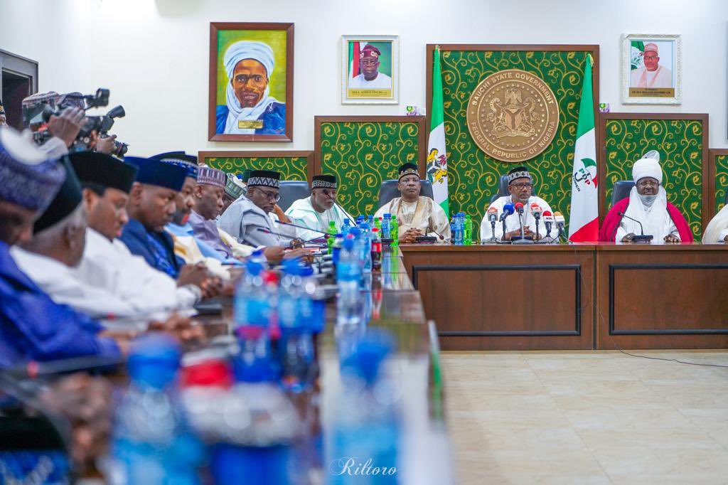 SenBalaMohammed's tweet photo. I reaffirmed my unwavering commitment to working with our esteemed traditional institutions to reconstruct and enhance our beloved state. I also pledged to intensify efforts to restore Bauchi's former glory.

This assurance came as I had the honour of welcoming the Bauchi State Council of Traditional Rulers to the Government House in Bauchi. They visited to congratulate my recent triumph in the Supreme Court.

Leading the delegation was His Royal Highness, the Emir of Bauchi, Alhaji (Dr) Rilwanu Suleiman Adamu. His commendation and the council's pledge to support my administration's policies and initiatives are pivotal for the progress and development of Bauchi State. #GreaterBauchi