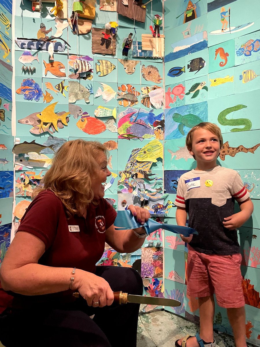 Dive Into Art: Coral Creations is now officially open at the History of Diving Museum! We had a fantastic opening, with so many guests coming to learn about coral conservation and see colorful creations from artists across the Florida Keys. Come by and see it soon!