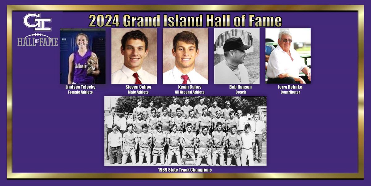 GIPublicSchools's tweet photo. Congratulations to the GISH Athletic Hall of Fame Class of 2024!

🌴 Lindsey Telecky 
🌴 Steven Cahoy
🌴 Kevin Cahoy
🌴 Bob Hanson
🌴 Jerry Hehnke
🌴 1969 Boys State Champion Track Team

READ: https://t.co/qbWMLg2wi2

#IslanderPride https://t.co/2Tc98aT8c8