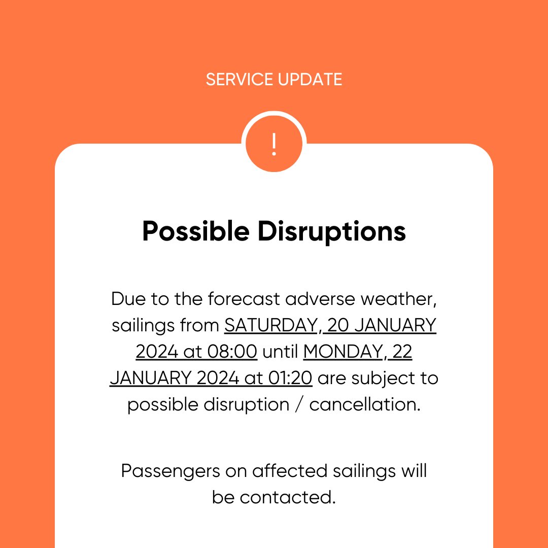 For live information, please visit: steam-packet.com/latestsailings