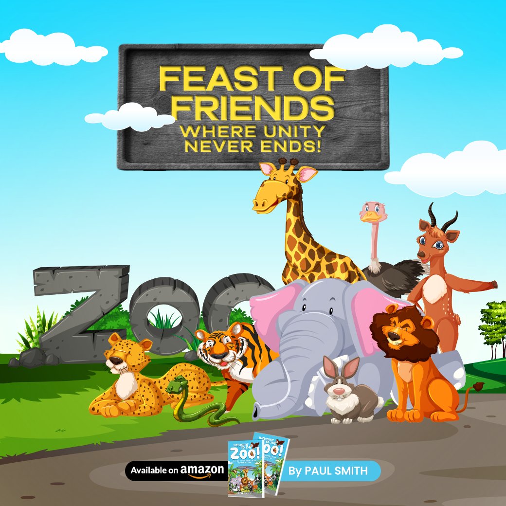 Celebrate the triumphs of friendship and cooperation in the book 'Welcome To The Zoo' by Paul Smith. Join the forest creatures in a grand feast organized by Leo. Witness how their diverse talents unite, proving that unity can conquer any challenge. amzn.to/44Z9Jv9