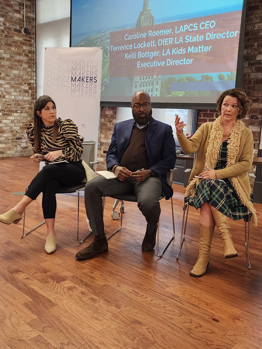 LAPCSTeam's tweet photo. Our Executive Director is at @labiforla today speaking to the #ChangeMakers cohort (along with @LAKidsMatter and @DFERLouisiana about advocacy, accountability, and other issues in education.
#BESE #lagov #lalege #lapcs #education #accountability #advocacy #louisiana #kids https://t.co/yKJgxOUcDF