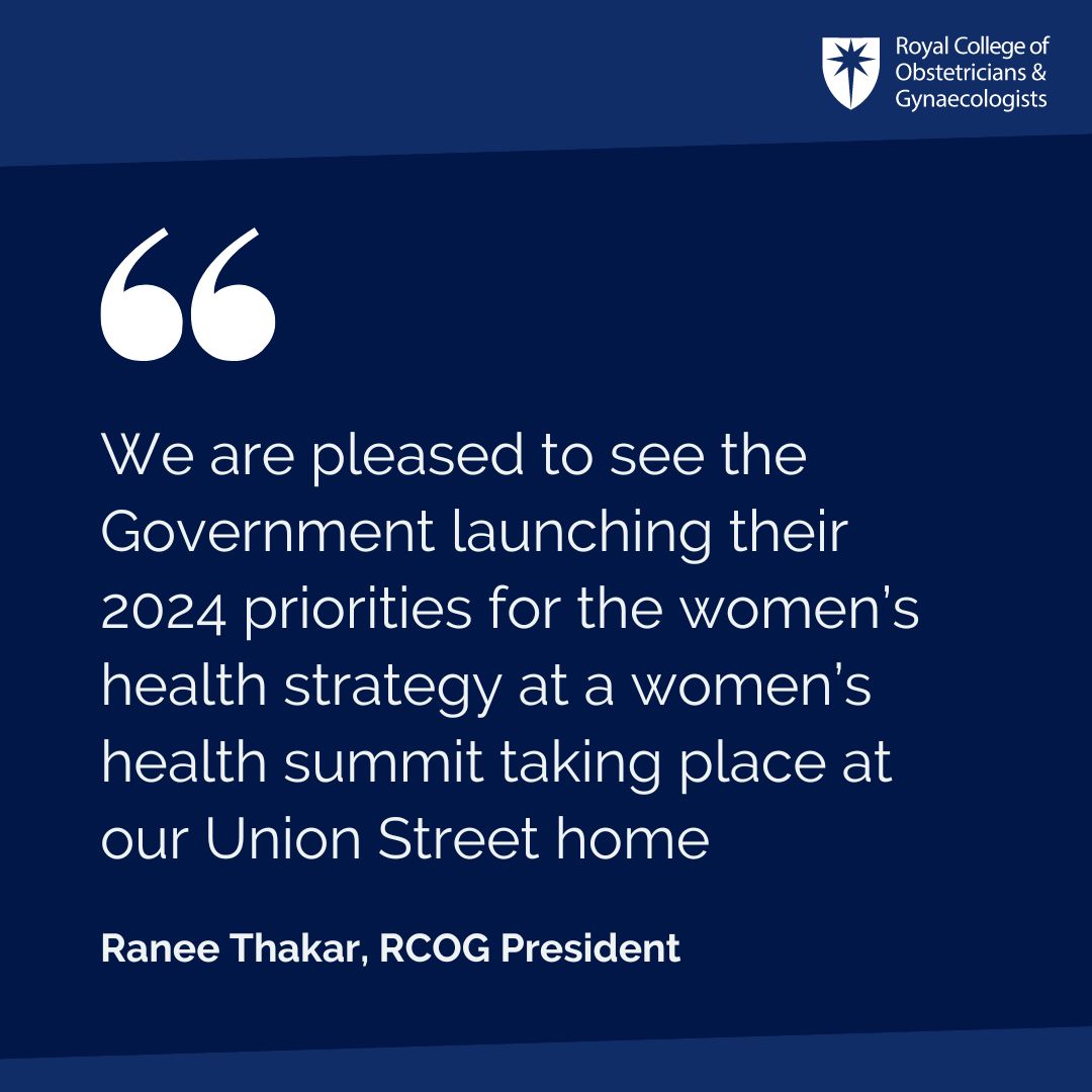The @DHSCgovuk hosted a Women’s Health Summit at Union Street home RCOG and 15 other women’s health organisations. (1/4)