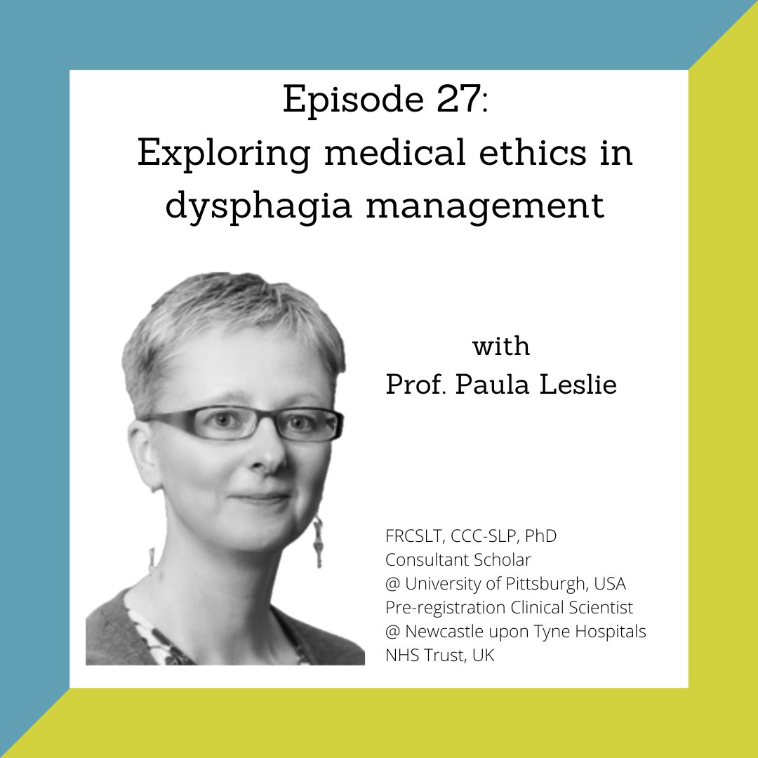 ✨new episode✨we spoke to Prof. Paula Leslie <a href="/profpleslie/">Paula Leslie</a> about medical ethics in dysphagia management and discussed real-life ethical dilemmas that we face in our clinical practice. Enjoy listening 🙂