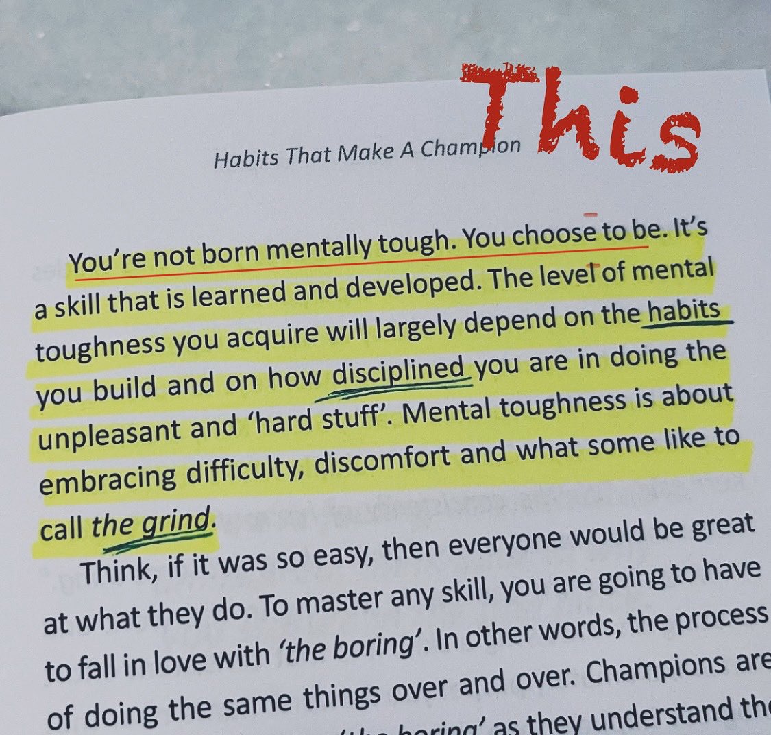 “You’re not born mentally tough, you choose to be.”