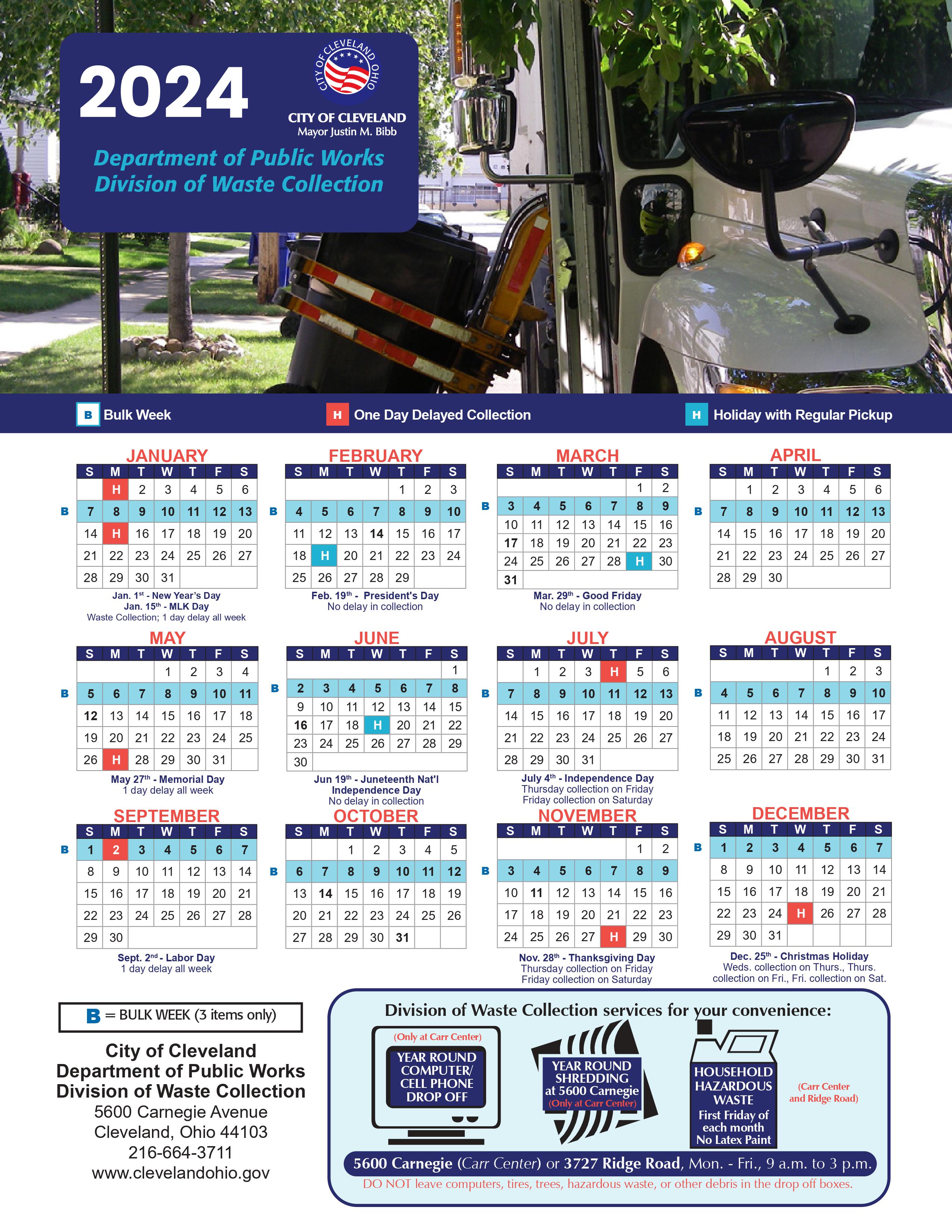 Cleveland Garbage Pickup Schedule 2024 Leann Myrilla