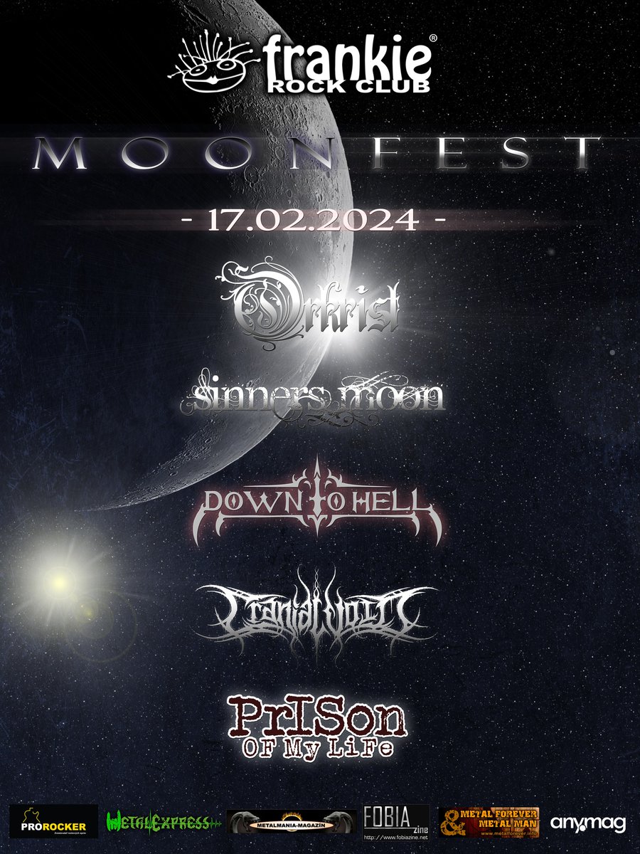 DownToHellBand's tweet photo. V roku 2024 sa prvýkrát ukážeme na Moonfeste 17.02.2024 o 19:00 u Frankieho v Nitre,kde sa všeobecne ukážeme prvýkrát 😃 Vystúpime po boku našich starých známych Sinners Moon a Orkrist , ale zahrajú aj Cranial Void a Prison of my life.Tešíme sa na Vás 😈🤘 https://t.co/ATeMqClfjG https://t.co/NUQV3Nt4aA