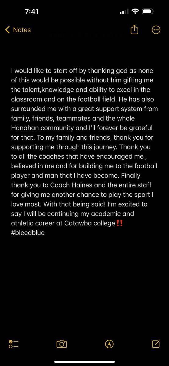 1000% committed‼️ @tyhaines16 @JSoftcheck @CoachBThomson @HanahanHawksFB @HanahanRecruits @MilanTurner_GS