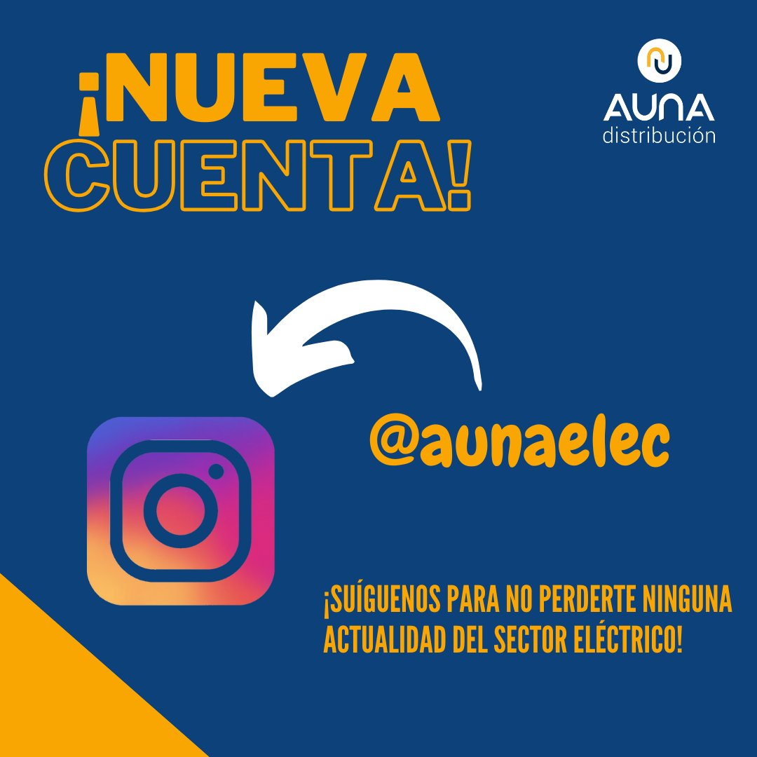 🚨¡AÚNA sigue creciendo! 🚨

⚡️Conoce nuestra nueva cuenta de electricidad.⚡️

📲instagram.com/aunaelec/