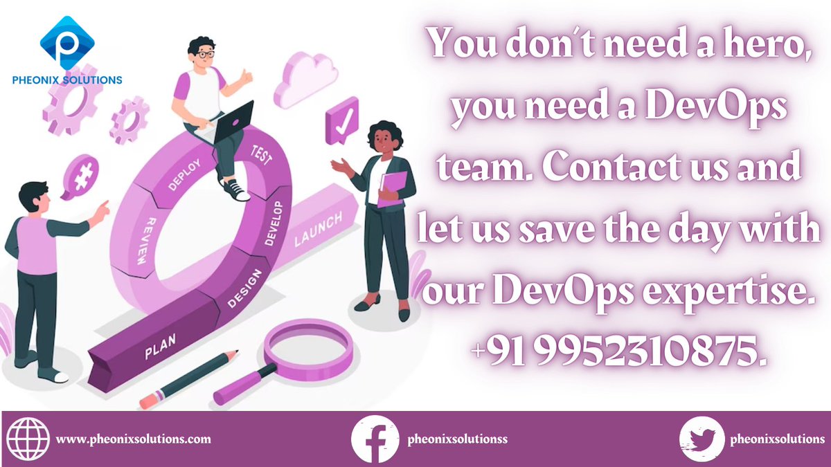 pheonixsolution's tweet image. Let our DevOps expertise save the day for your business. Seamless operations, efficient workflows – that's our commitment!  #DevOpsHeroes #TechSaviors #DevOpsExperts #DigitalTransformation #pheonixsolutions