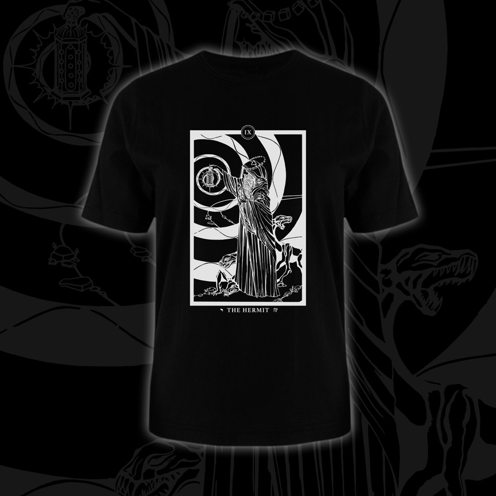 Ina_Auderieth's tweet photo. The Hermit Tarot T-Shirt PREORDER. 
The shirt is strictly limited to 50 pieces. 
PRE ORDER starts today.

The T-Shirt will be:
    high quality silk screen print
    finest Fruit of The Loom Quality
    round neck

avaiable in S, M, L, XL, XXL

order here: https://t.co/Y44ZBqVssh https://t.co/rg3HMJ4U8Q