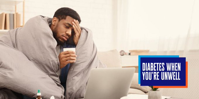 DiabetesUKMidsE's tweet photo. Do you know your sick day rules?
When you have #diabetes, being ill with a virus or infection can be really serious and make your blood sugars harder to manage. With winter colds and bugs, it's important to be aware of what to do when you're unwell🤒 
https://t.co/rQKiqeFnY1 https://t.co/TDtS1eFOQd