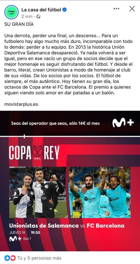 FerDewars's tweet photo. Gracias @MovistarFutbol !!! @UnionistasCF  💪🏻💪🏻💪🏻💪🏻 https://t.co/CieiVnZqah
