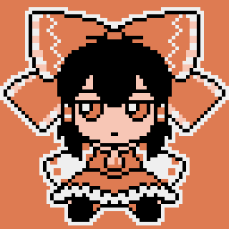 (╹◡╹) ふもれいむ #ドット絵 #pixelart #東方project