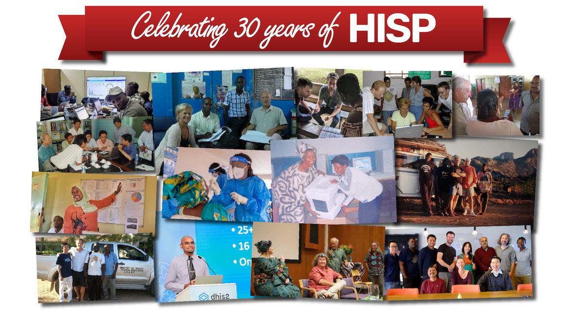 dhis_2's tweet photo. 2024 is the 30th anniversary of HISP! Throughout the year, we will share stories from people and groups who have helped HISP grow from its roots as an action research project in post-apartheid South Africa to a global movement supporting #DHIS2. Read more: https://t.co/8Vbuek7De8 https://t.co/GlogziSgJL