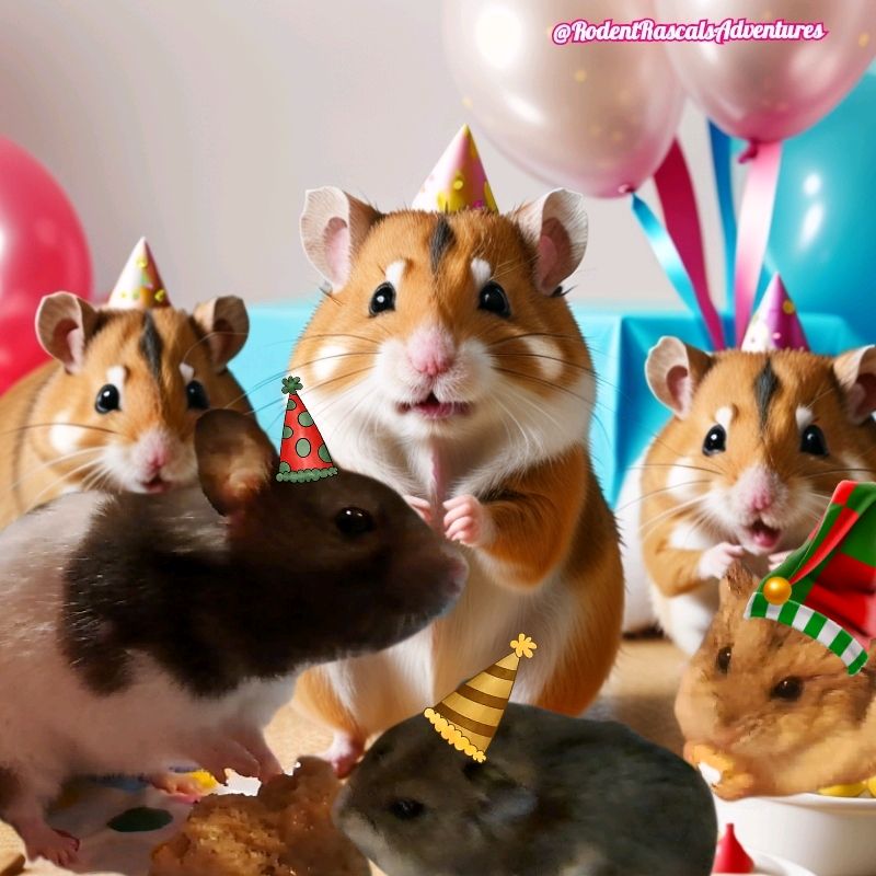 🔜🐹🥳 Part 2 (in 2 more parts) of Mistletoe's ( #syrianhamster ) FIRST BIRTHDAY will post tomorrow and Saturday on our YouTube Channel!! Don't miss out!! #PartyTime #ThursdayThoughts #hamsters #cutehamster #hamsterlove #pets #WeekendVibes ❤️🐹🐽🐀💻⬇️ #RodentRascalsAdventures