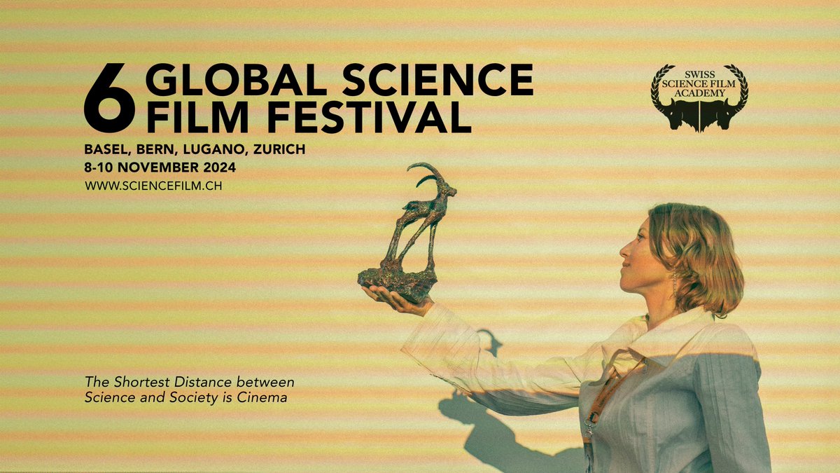 Wanted! This fall the 6th #GlobalScienceFilmFestival is taking place in Zurich and scientists @ETH_en are invited to submit short films for the category “Scientists-as-Filmmakers”, produced in 2023 or 2024 (any scientific field)! Deadline: March 31, 2024! filmfreeway.com/GlobalScienceF…