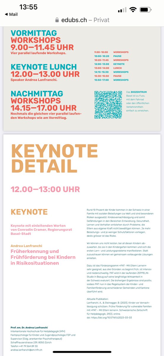 Praxisbezogene Tagung des Netzwerks Frühbereich in Basel!