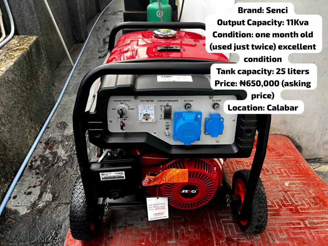 MM_Market_NG's tweet photo. 11.0 KVA Senci Generator  Tank - 25litres, One month old, used just twice, 
 Price 650k
 slightly negotiable

Location: Calabar📍 https://t.co/ulvdjNiEPD