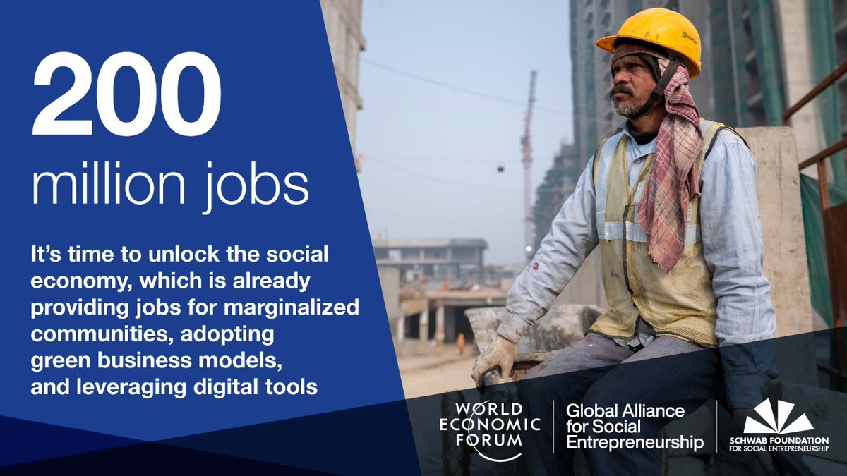 Did you know 10 million social enterprises worldwide are generating $2tr in annual revenue, creating 200m jobs? And 50% are led by women? 

New research by @Schwabfound’s #GlobalAlliance for Social Entrepreneurship, highlights the #SocEnt sector’s great potential.