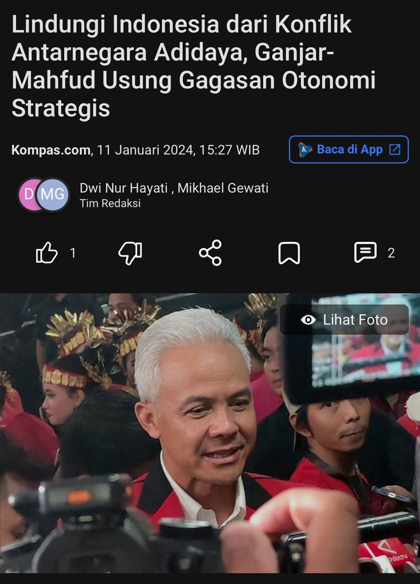 Otonomi Strategis Ganjar-Mahfud membuktikan bahwa Indonesia mampu berdiri sendiri dalam geopolitik global. @Miegoreng_ahhh 
#GanjarMahfud2024
#DuluJokowiSekarangGanjar
#Coblos3