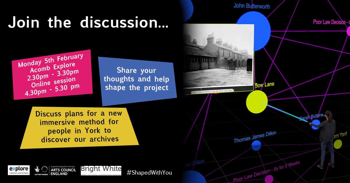 We’re not here anymore – formerly @acombexplore (@acombexplore) on Twitter photo Join our collaboration with <a href="/brightwhiteltd/">Bright White Ltd</a> & York residents on Monday 5th Feb to imagine new ways to explore treasures from <a href="/YorkExplore/">We're not here anymore- formerly @Yorkexplore</a>'s archive collection🌟
Tickets👇
tickettailor.com/events/explore……
#ExploreTogether #LetsCreate #ShapeWithYou Join our collaboration with <a href="/brightwhiteltd/">Bright White Ltd</a> & York residents on Monday 5th Feb to imagine new ways to explore treasures from <a href="/YorkExplore/">We're not here anymore- formerly @Yorkexplore</a>'s archive collection🌟
Tickets👇
tickettailor.com/events/explore……
#ExploreTogether #LetsCreate #ShapeWithYou