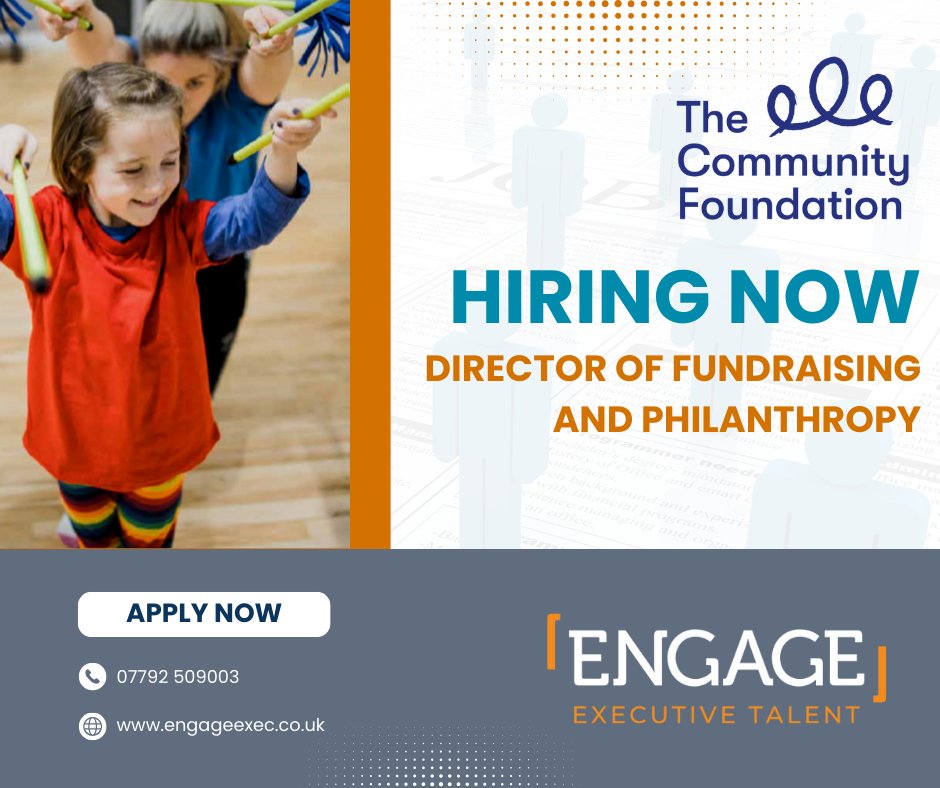 📢 New opportunity available with Community Foundation Northern Ireland &gt;&gt; Director of Fundraising and Philanthropy
Passionate about social change? Committed leader? Skilled fundraiser? Download the info pack at bit.ly/47E0cut 👈
📅 Apply by 12 February 2024
<a href="/CFNIreland/">Community Foundation for Northern Ireland</a>