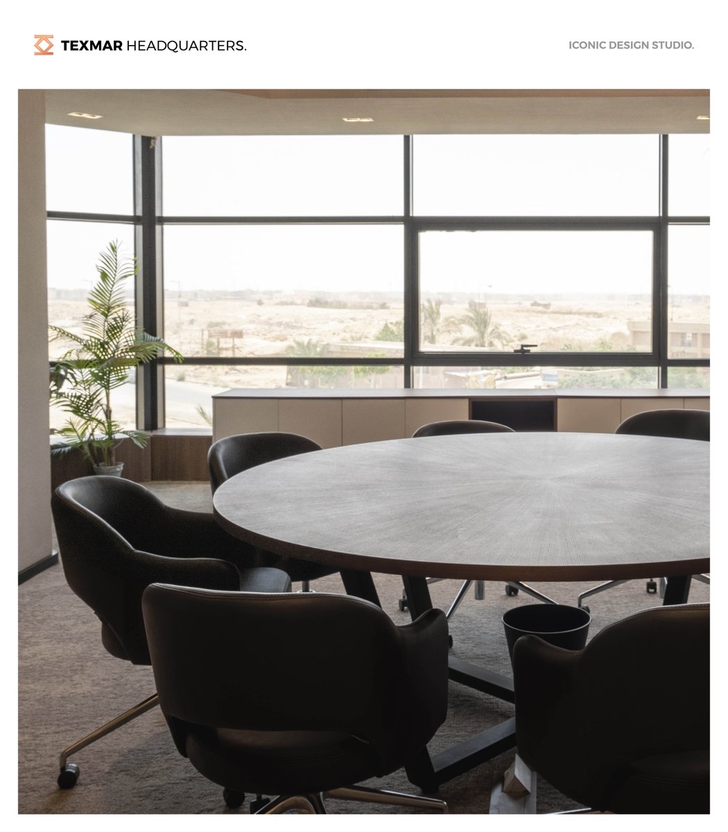 IDesignStudioEG's tweet photo. The inclusion of classic wooden walls adds an elegant touch in our design for 𝐓𝐞𝐱𝐦𝐚𝐫 in both the  dynamic meeting room and the strategic CEO’s office.
Follow us for more 𝐈𝐜𝐨𝐧𝐢𝐜 projects.
#interiordesign
#architecture
#officedesign https://t.co/xz5EFgGAJ8