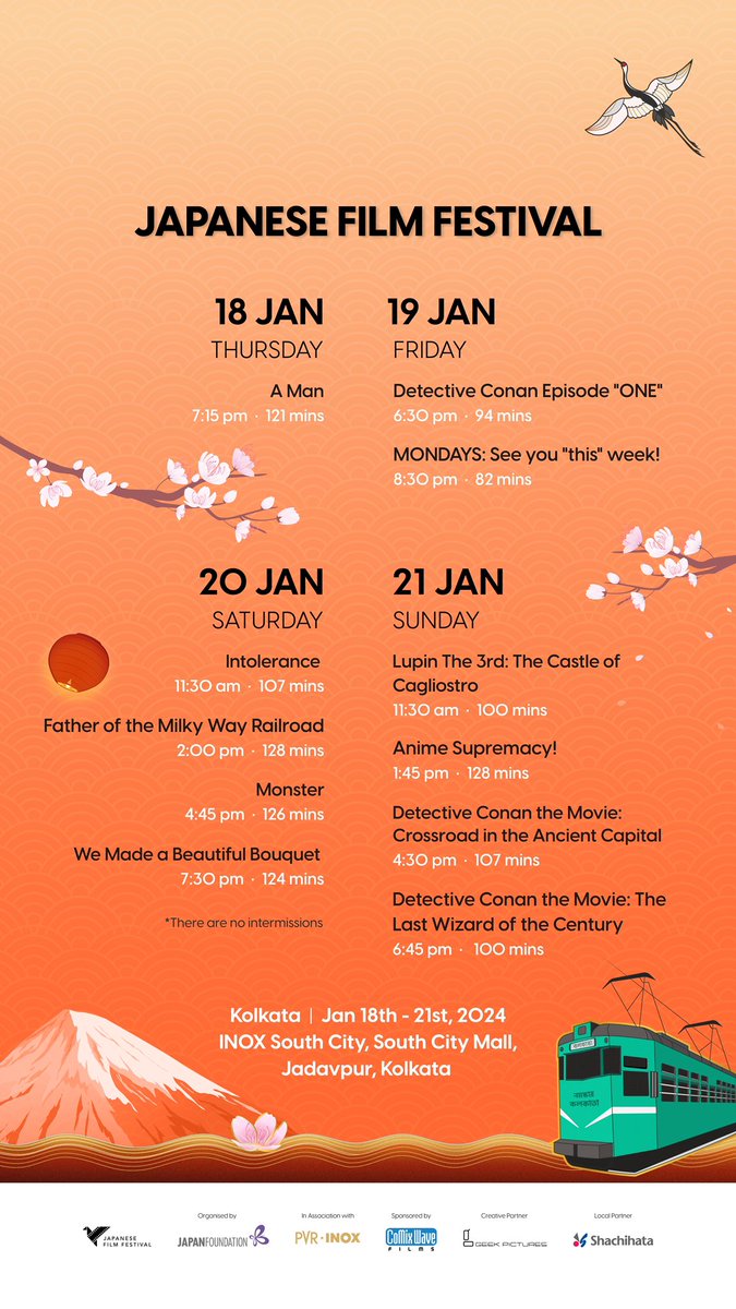 shhh_gupta's tweet photo. Japanese Film Festival is here in Kolkata, check ‘em out while you can :) https://t.co/viPNIcGiyY