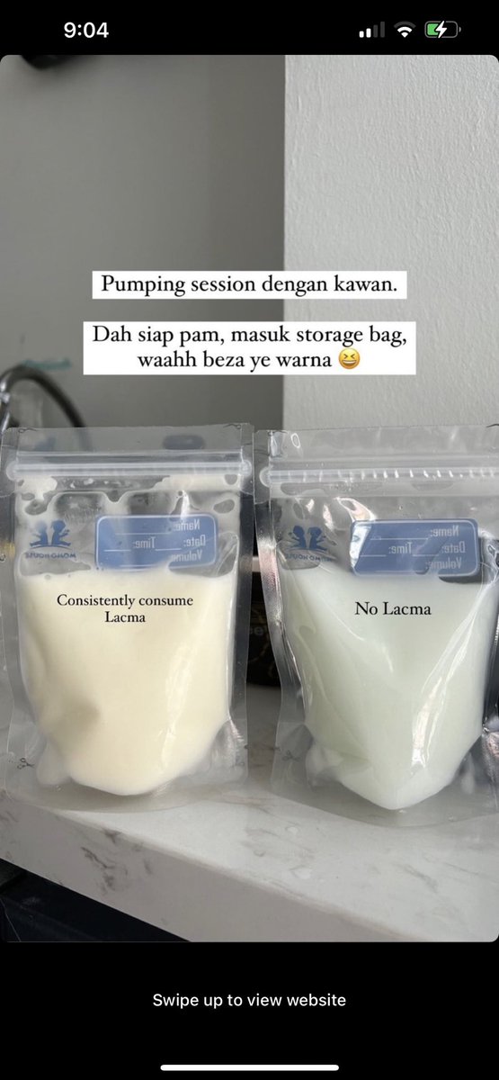 sitiafiqahamir's tweet photo. Stop bullshitting potential customers. The one on the right is clearly foremilk from the same breasts that produce the hindmilk on the left. Struggling breastfeeding moms pun percaya lah. Jahat. https://t.co/G2CcxSFyv7