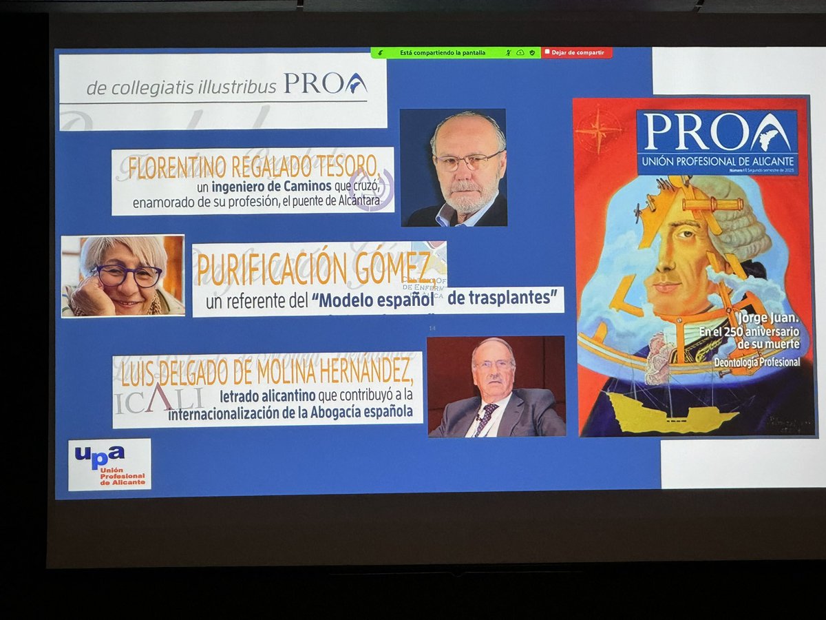 El pasado día 12 ,Puri, que fue Coordinadora de trasplantes del  hospital Dr. Balmis de Alicante. Fue elegida por la UPA(Asociación de profesionales de Alicante)Collegiatis Illustribus.En reconocimiento a su labor y ser un referente del modelo español de trasplantes.