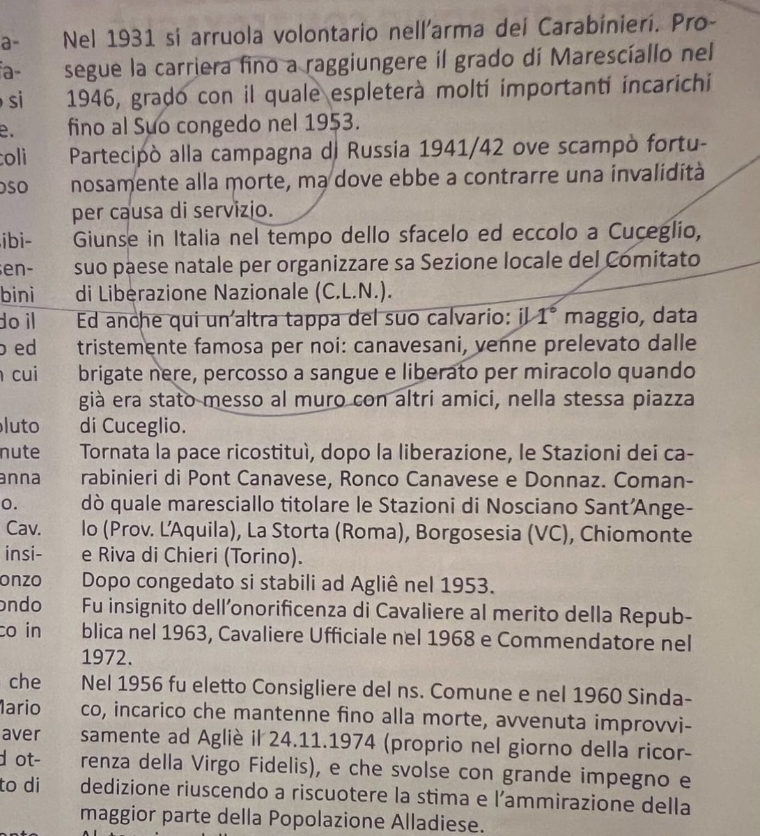 AlessandroBall2's tweet photo. Il mio eroe è morto 50 anni fa. Eusebio Poggionetto è stato nell’Arma dei Carabinieri e nel CLN, ha scritto sul giornale ed è stato sindaco di Agliè per 14 anni. Era mio nonno https://t.co/GfnfUqQVNf