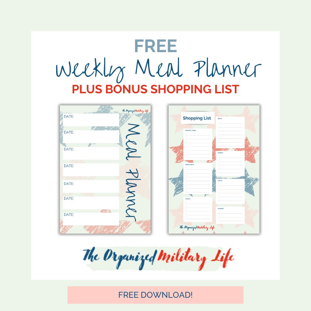 Grab your free meal planner now! theorganizedmilitarylife.com/free-weekly-me…