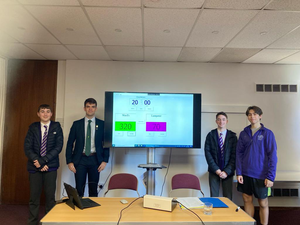 WardsHouseWC's tweet photo. Today saw the first match of the Inter-House Quiz competition with @WycliffeDunne. Jonty, Owen, Thomas and Tom stepped up to begin the defence or our title, winning their first match of this years competition against Lampeter, 320-70. Well done gents! #alwaysgoingforwards
🔰🔰🔰 https://t.co/OZR9BCzyo2