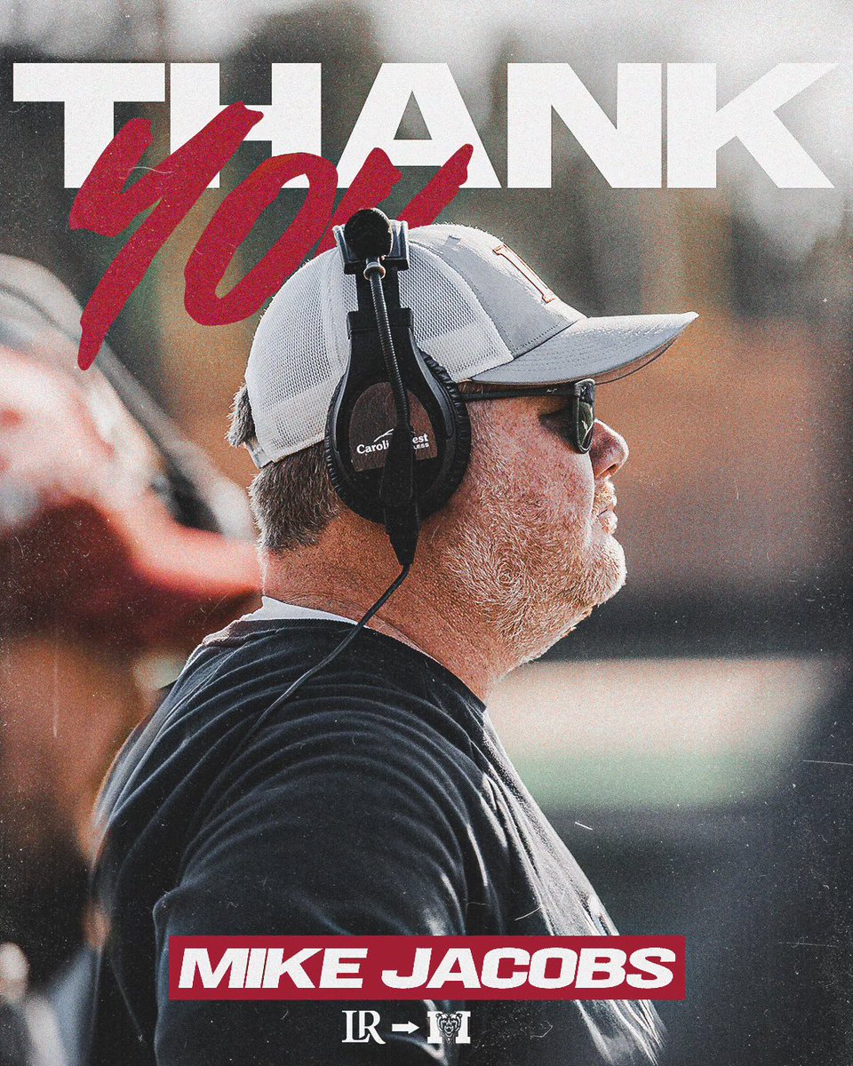LRbears's tweet photo. After four seasons and a 32-9 record, Mike Jacobs has resigned to become the Head Coach at Mercer University. 

We are grateful for all @coach_mjacobs did in his time at LR and wish him luck in his future.

#GOBEARS https://t.co/lLM1hXpFbo