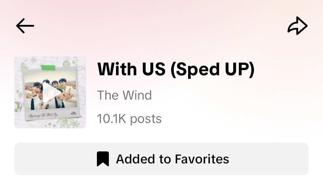 deowinday's tweet photo. Congratulations #THEWIND!

✅ Reaching 1M views
✅ 10.1K posts of people using With Us (Sped Up) sound

#더윈드 #The_Wind #다시만나 #WithUs #TheWind_WithUs https://t.co/Bu0advCuL6