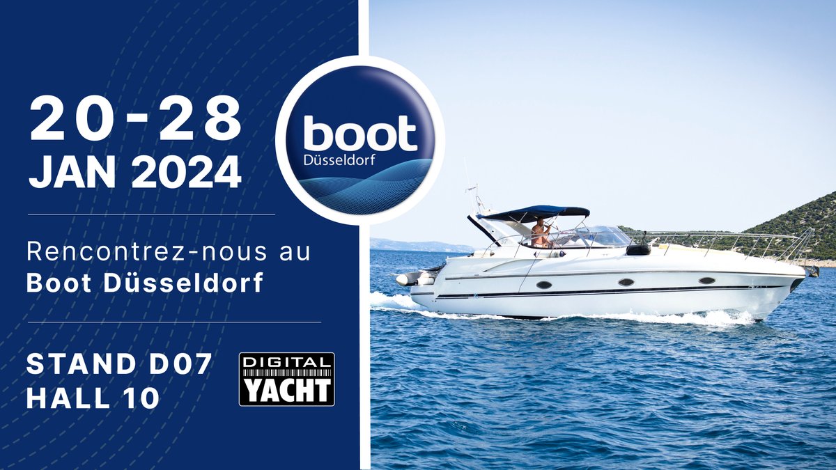 digitalfrance's tweet photo. Le salon Boot Düsseldorf arrive à grands pas ! Retrouvez-nous du 20 au 28 janvier dans le hall 10, stand D07 au @nonstopboot , le plus grand salon nautique d’Europe.
Notre équipe compétente sera à votre disposition pour répondre à toutes vos questions. 

#bootduesseldorf https://t.co/FQEBE25LcE