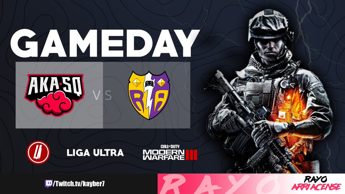 Hoy es noche de Call of duty ya que jugaremos la Jornada 4 de la liga Ultra MW3 de @UltraInstinct_8.

⏰ 22:00
🆚️ <a href="/AKAsq_ASD/">AKAsq A.S.D</a>
📹 twitch.tv/kayber7

<a href="/kevind22101/">kevin D</a> 🔫
<a href="/KassianEsp/">Luxray</a> 🔫
<a href="/Kayber777/">Kevin Bello Ramos</a> 🔫
<a href="/Ivangato_10/">Gato⚡</a>  🔫

#CallofDuty #eSports
