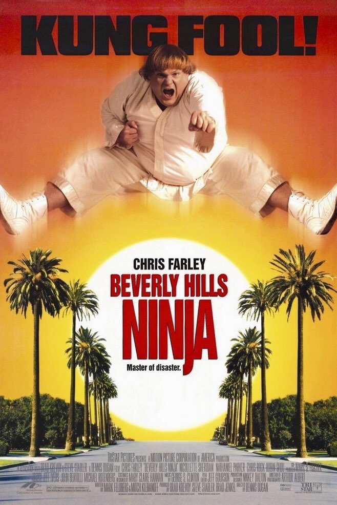FilmNewsNos's tweet photo. 🎬MOVIE HISTORY: 27 years ago today, January 17, 1997, the movie ‘Beverly Hills Ninja’ opened in theaters!
#ChrisFarley #NicolletteSheridan #RobinShou #NathanielParker #ChrisRock #KeithHirabayashi #WillSasso #FrancoisChau #JasonTobin @johnpfarley #KevinFarley #BillyConnolly https://t.co/J5m0bOQI2m
