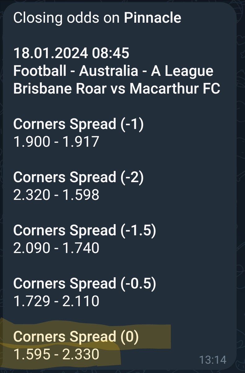 🚨 Honesty time🚨
With every bet I take, I aim to beat the closing line. This is how I gauge if my bets are good or bad. The majority will but some won't. 

However, the first bet of today was a lovely little one.
1.975📉1.595 and a win to show for it ✅