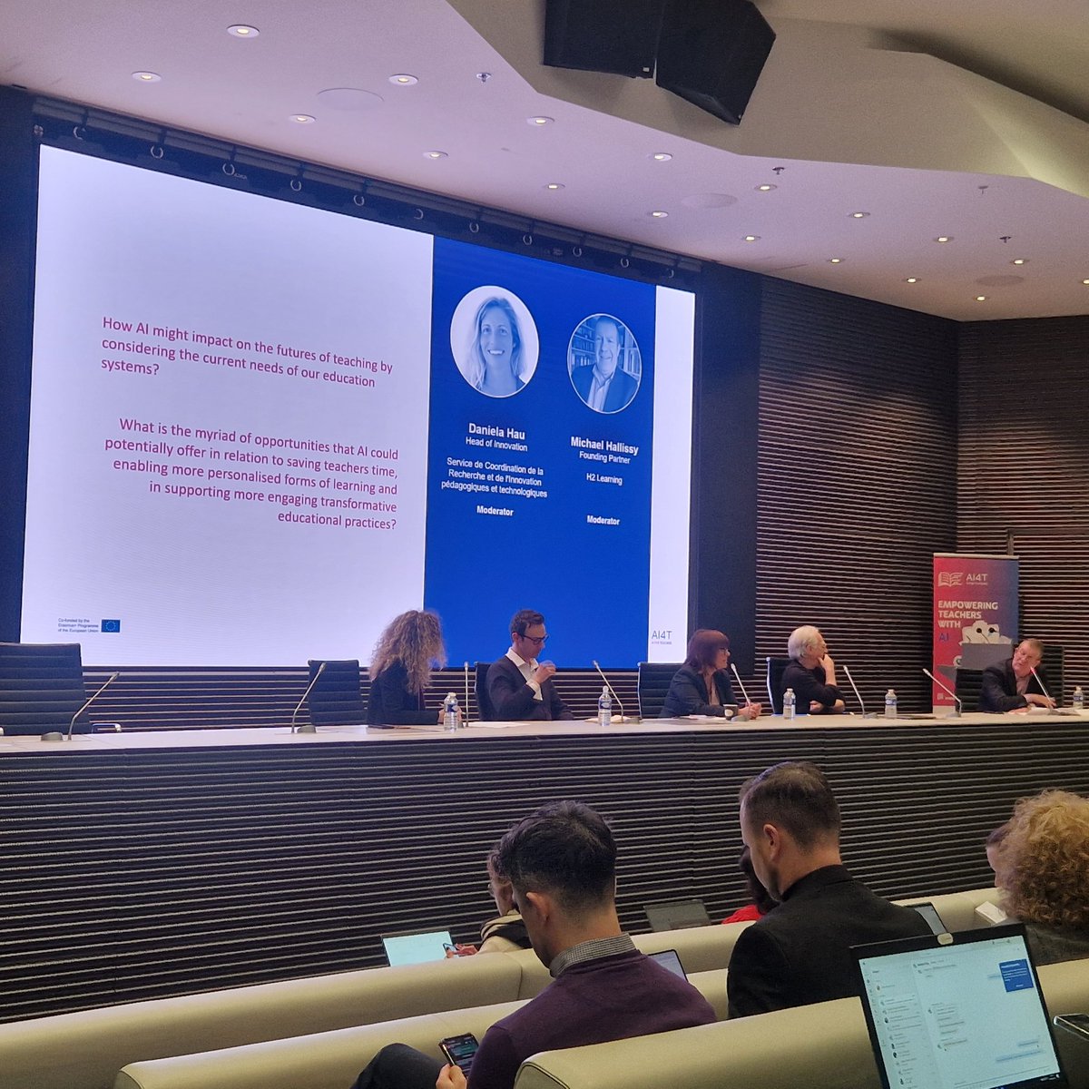 <a href="/mhallissy/">Michael Hallissy</a> moderating expert panel on the future impact of AI on our education systems @ai4t_Project <a href="/EUErasmusPlus/">Erasmus+</a> plus #AI4T