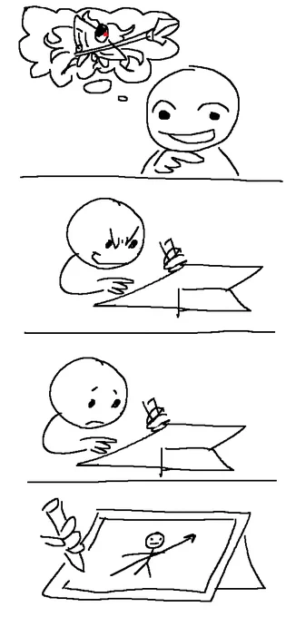 there is just so many ideas and im just here going like "oh i really wanna draw it" and then i get to my drawing board and i'm like 