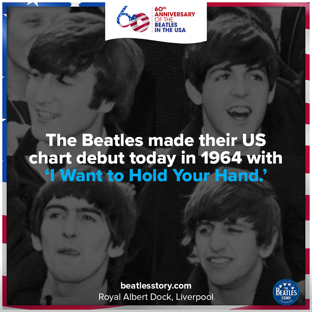 The song entered the US charts at number 45 #OnThisDay in 1964! It was the fastest selling single in Capitol Records history. 🥳 Did you know we have a whole room dedicated to The Beatles' time in the USA, detailing the phenomenon of 'The British Invasion'? ❤️ #BeatlesUSA60