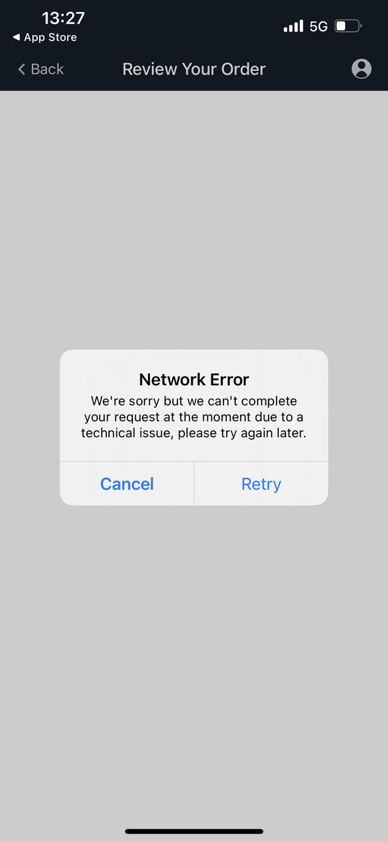 LottieLeitner's tweet photo. @AvantiWestCoast I’m trying to book tickets on your app and just keep getting this error message…can you please help? https://t.co/0nsDxIirrS