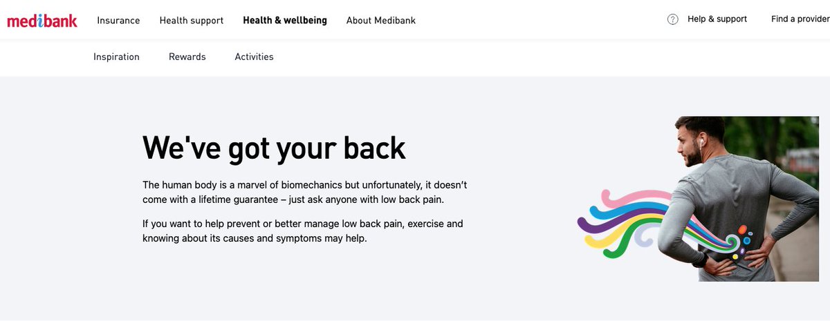 Great to partner with <a href="/MarkHancockPT/">Mark Hancock</a>  @apa and <a href="/medibank/">Medibank</a> on their low back pain initiative 
medibank.com.au/livebetter/rew…
What fantastic leadership from Australia's biggest private health insurer. Leading the way on positive health initiatives👏👏