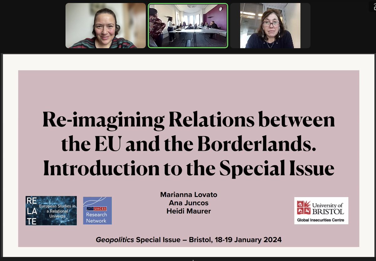 @aejuncos and @lovatomary_95 kicking-off our @RELATE_UACES @UACES workshop at @BristolUni bringing #relationalism into our research on #EU and #neighbours. interesting discussions ahead!